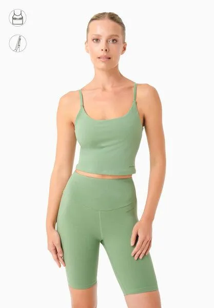 ORGANICATION ORGANICATION TARRA | Crop-Top aus Bio-Baumwolle, Mineral green, – Produktbild 1 von 4