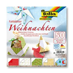 folia folia Faltblätter Weihnachten 20x20cm 50 Blatt – Produktbild 1 von 1