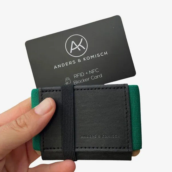 ANDERS & KOMISCH ANDERS & KOMISCH Kleiner Geldbeutel mit RFID & NFC Schutz - MINI CLASSIC Bundle, Schwarz/schwarz, – Produktbild 2 von 4