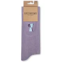 GreenBomb GREENBOMB Mocca Tennis Socks - Lässige Socken aus Bio-Baumwoll Mix / hochwertiger Print / Fair & Vegan, Lila (lilac), – Produktbild 1 von 1