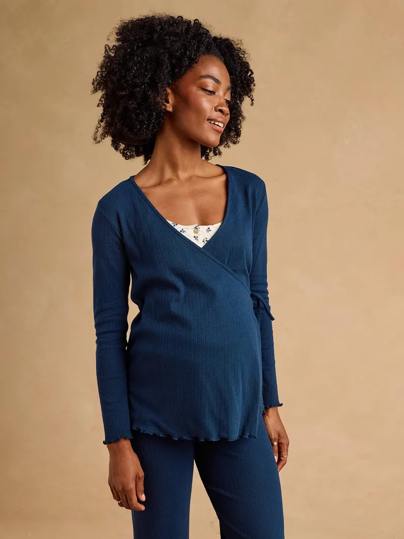 Envie De Fraise 3-teiliges Loungewear-Set für Schwangerschaft & Stillzeit ENVIE DE FRAISE, Marine, – Produktbild 3 von 4