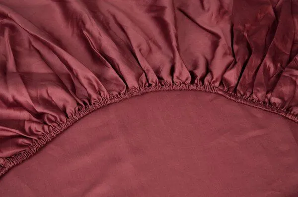 Kayori Kayori Giza - Spannbettlaken - 100% Ägyptisch Baumwolle-Satin, Rot, – Produktbild 1 von 1