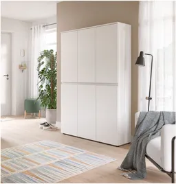 xonox.home Mehrzweckschrank in weiß inkl. Kleiderstange und Einlegeböden B/H/T: 105 x 175 x 37 cm – Produktbild 1 von 1