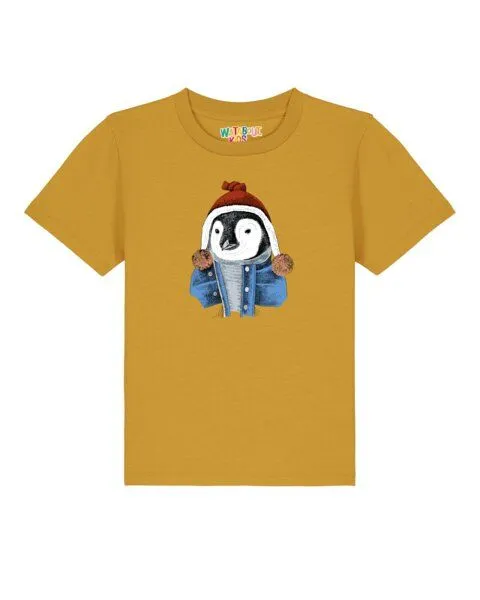 watabout.kids watabout.kids T-Shirt Kinder Pinguin, Ochre, – Produktbild 1 von 2