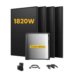 EcoFlow EcoFlow Stream Ultra X, All-in-One Speicher für Balkonkraftwerke, mit 4 x 455 Bifaziale Solarmodule, by Powerness - Stream Ultra X | 3840Wh / Gratis Meter / Standardversand – Produktbild 1 von 1