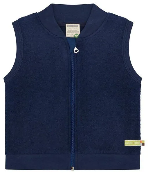 loud + proud loud + proud Babys & Kinder Weste aus Wollfleece, GOTS-zertifiziert, Ultramarine(blau), – Produktbild 2 von 3