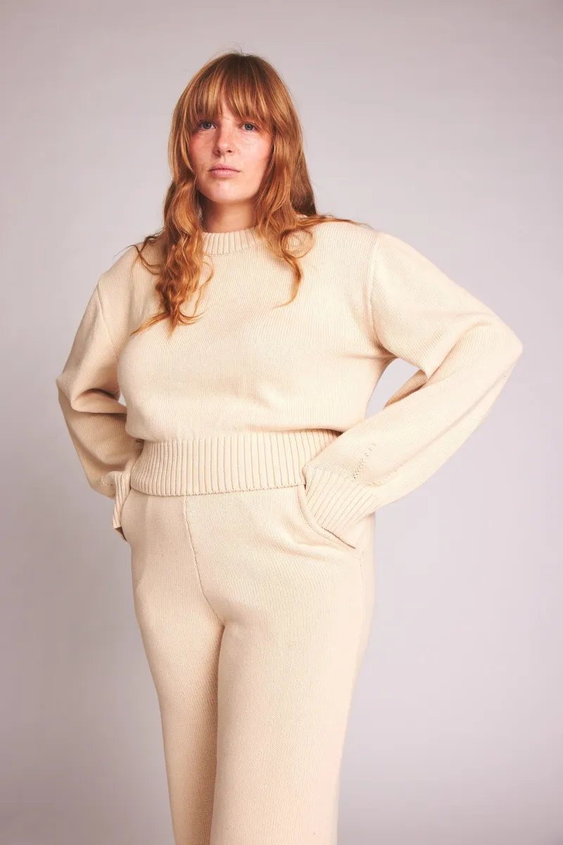 Baìge the Label Baìge the Label Damen vegan Strickpullover Cara, Beige, – Produktbild 2 von 3