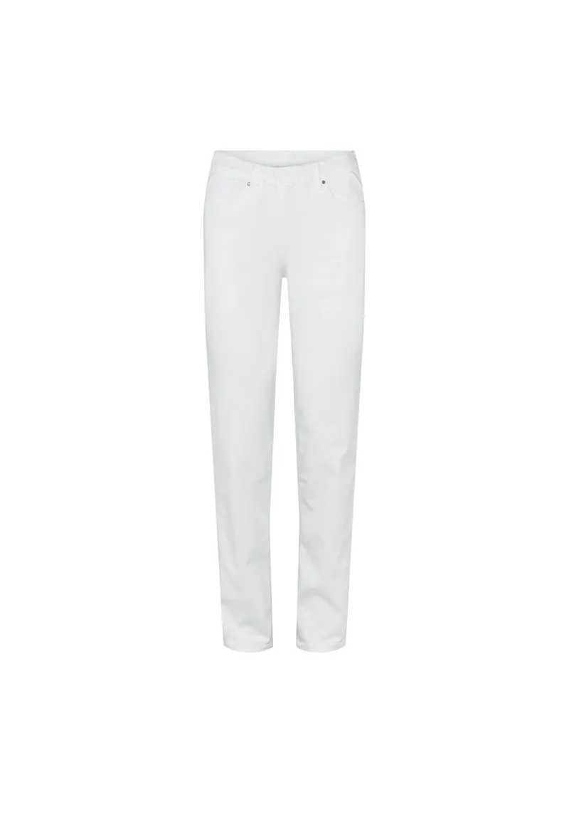LAURIE LAURIE Damen vegan Hose Hannah Regular Mittellang Weiß, Weiß, – Produktbild 1 von 2