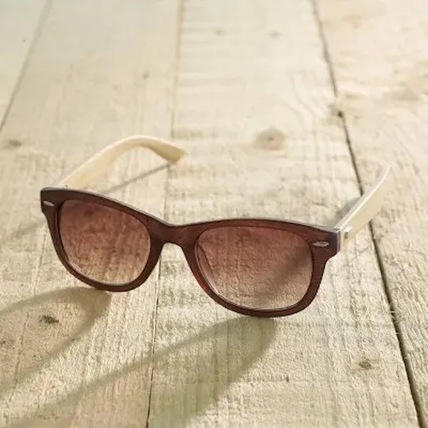 Antonio Verde Antonio Verde Ecosun – Sonnenbrille aus Bambus und recyceltem Kunststoff, Braun, – Produktbild 1 von 2