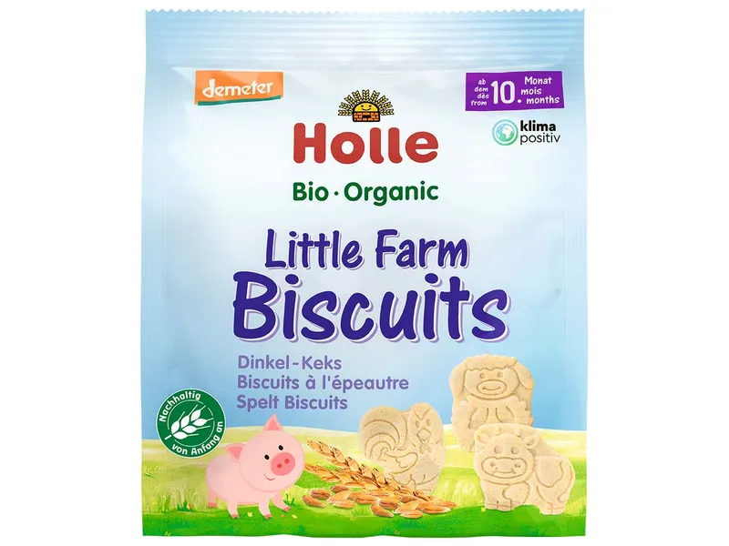 Holle Holle Bio-Dinkel-Kekse "Little Farm Biscuits", ab 10. Monat, 100 g – Produktbild 2 von 3