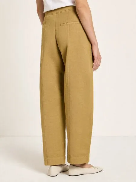 LANIUS LANIUS Hose mit Barrel Leg (OCS) aus Bio-Baumwolle und Leinen, Khaki, – Produktbild 4 von 4