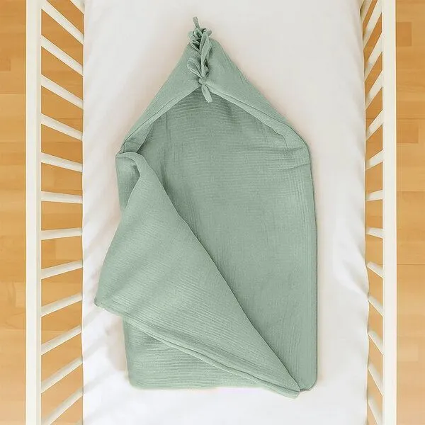 PAPATE PAPATE Babynest aus Bio-Baumwolle, Grün, – Produktbild 4 von 4