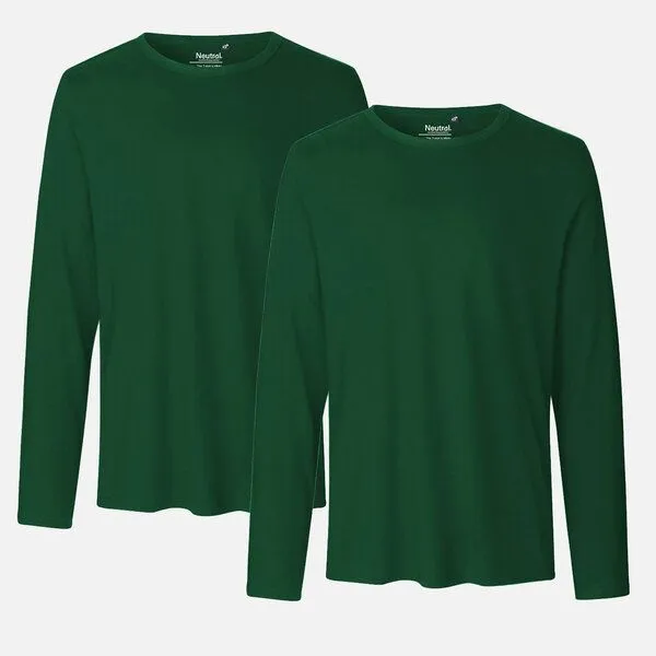 Neutral Neutral® Neutral Doppelpack Long Sleeve Shirt Herren - Bio-Baumwolle, Dunkelgrün, – Produktbild 1 von 3
