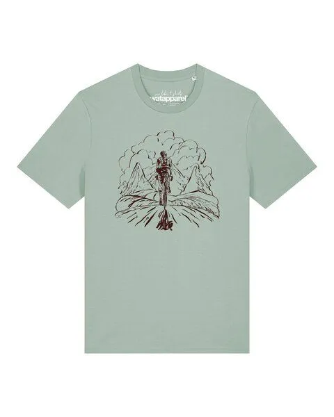 watapparel watapparel T-Shirt Unisex Berge und Mountainbike, Aloe, – Produktbild 1 von 2
