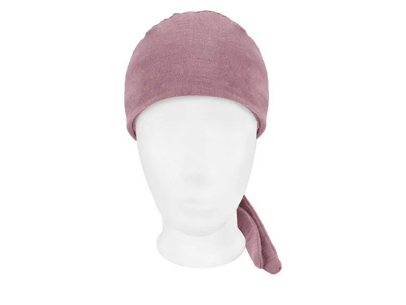 beties Bandana Musselin, (1-St), beties Bandana-OP-Haube aus Bio-Baumwolle, Rosa, – Produktbild 3 von 5