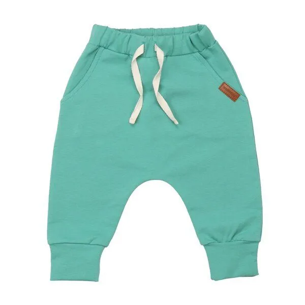 Walkiddy Kinder Baggy-Hose GOTS zertifiziert – Grün, Bund mit Kordel, weich & bequem | von Walkiddy, Grün, – Produktbild 1 von 2