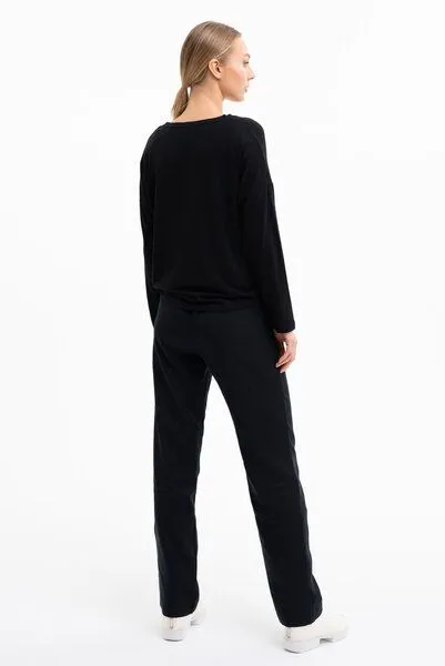 SHIPSHEIP SHIPSHEIP LILLY - Damen Langarmshirt aus TENCEL Lyocell Woll Mix, Schwarz, – Produktbild 1 von 2