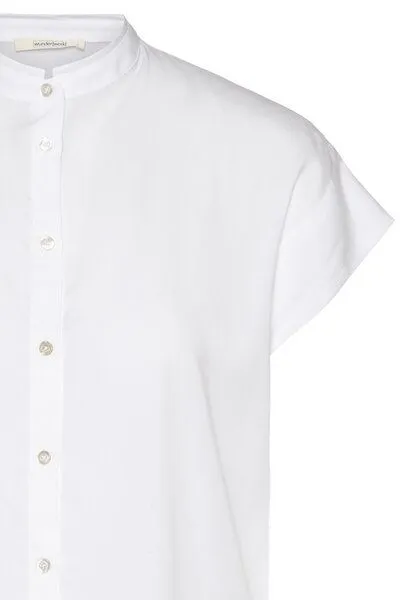 Wunderwerk Wunderwerk Damen Bluse aus Lyocell (TENCEL) "TENCEL square stand collar", Weiß (white 100), – Produktbild 3 von 3