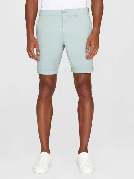 KnowledgeCotton Apparel KnowledgeCotton Apparel Shorts - CHUCK regular chino poplin shorts, Blau (gray mist), – Produktbild 1 von 4