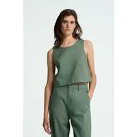Kings Of Indigo Kings of Indigo Damen vegan Top Belle Dunkles Waldgrün – Produktbild 1 von 1