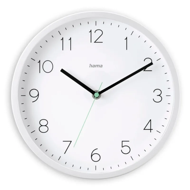 Hama Hama DCF-Funkwanduhr "Menorca", analog, Ø 25 cm, Weiß, – Produktbild 1 von 5