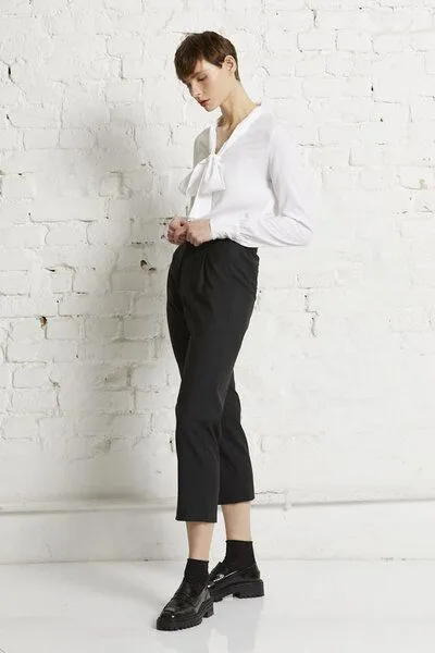 Wunderwerk Wunderwerk Tie neck blouse TENCEL, Weiss, – Produktbild 2 von 2