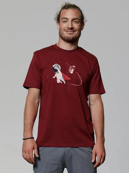 watapparel watapparel T-Shirt Unisex Superastronaut, Burgundy, – Produktbild 2 von 3