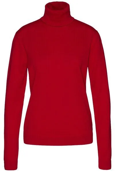 Wunderwerk Wunderwerk Damen Rollkragenpullover aus Schurwolle "Core rollneck merino", Rot ( fire red), – Produktbild 1 von 4