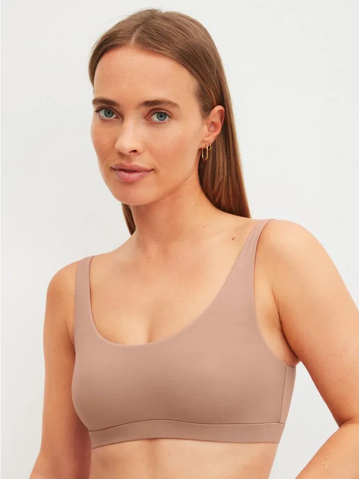 CALIDA CALIDA Bustier Natural Skin temperaturausgleichend, schnelltrocknend, Interlock, ohne Bügel, Braun, – Produktbild 1 von 5