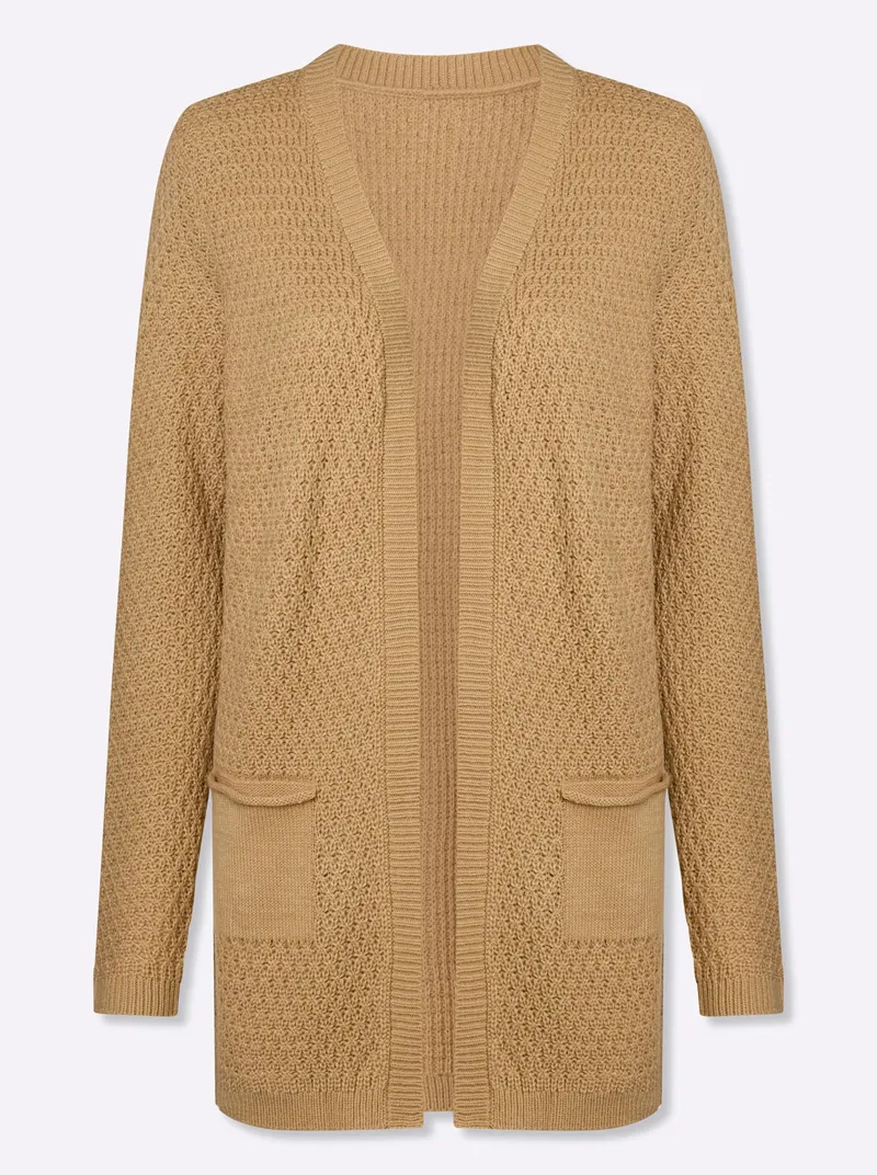 Witt Longstrickjacke, Camel, – Produktbild 1 von 2