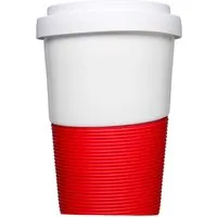 Mahlwerck Mahlwerck Porzellanbecher 'Coffee2Go Wave' 0,35 l, rot – Produktbild 1 von 1