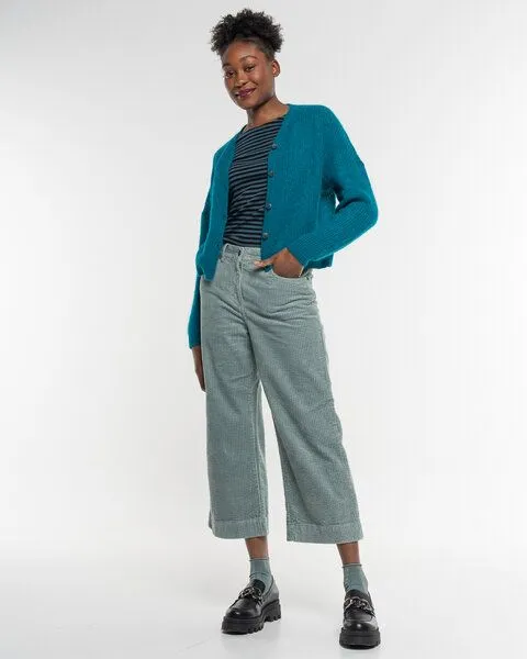 Alma & Lovis Alma & Lovis Leichte Strickjacke aus feinem Alpakagarn | Light Jacket, Petrol (blau), – Produktbild 2 von 4