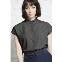 Wunderwerk Wunderwerk Damen Bluse aus Lyocell (TENCEL) "Square blouse small collar 1/2", Grau (280 taupe), – Produktbild 1 von 1