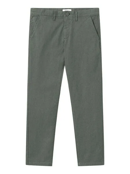 KnowledgeCotton Apparel KnowledgeCotton Apparel Flanell-Chino CHUCK aus Bio-Baumwolle, Forrest night (grün), – Produktbild 1 von 3