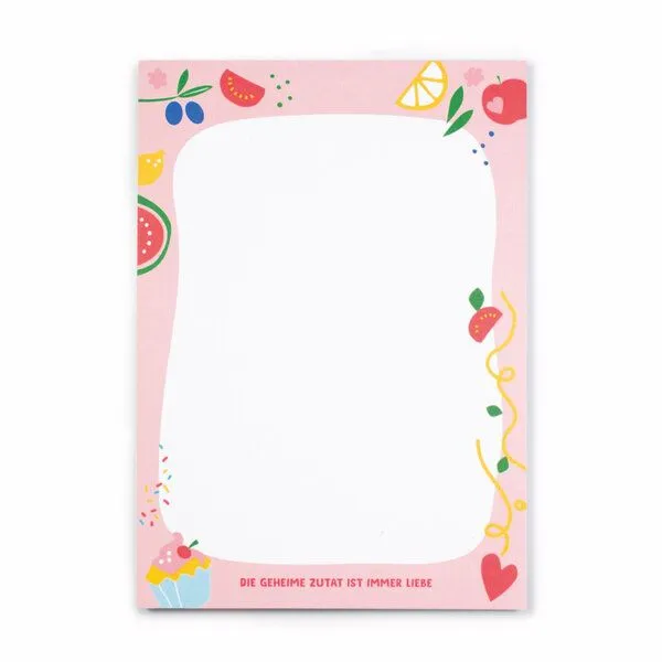 Bow & Hummingbird Bow & Hummingbird Notizblock "Die geheime Zutat ist immer Liebe" aus Recyclingpapier – Produktbild 3 von 4