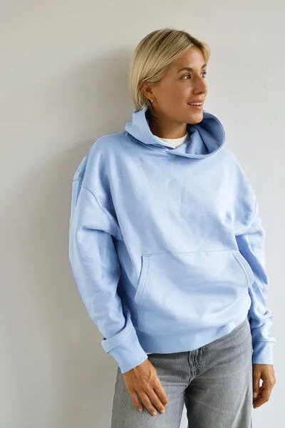 Kultgut Kultgut Weich & Kuschelig- Biofair- Goodness Oversize-Hoodie / Marie, Hellblau, – Produktbild 2 von 3