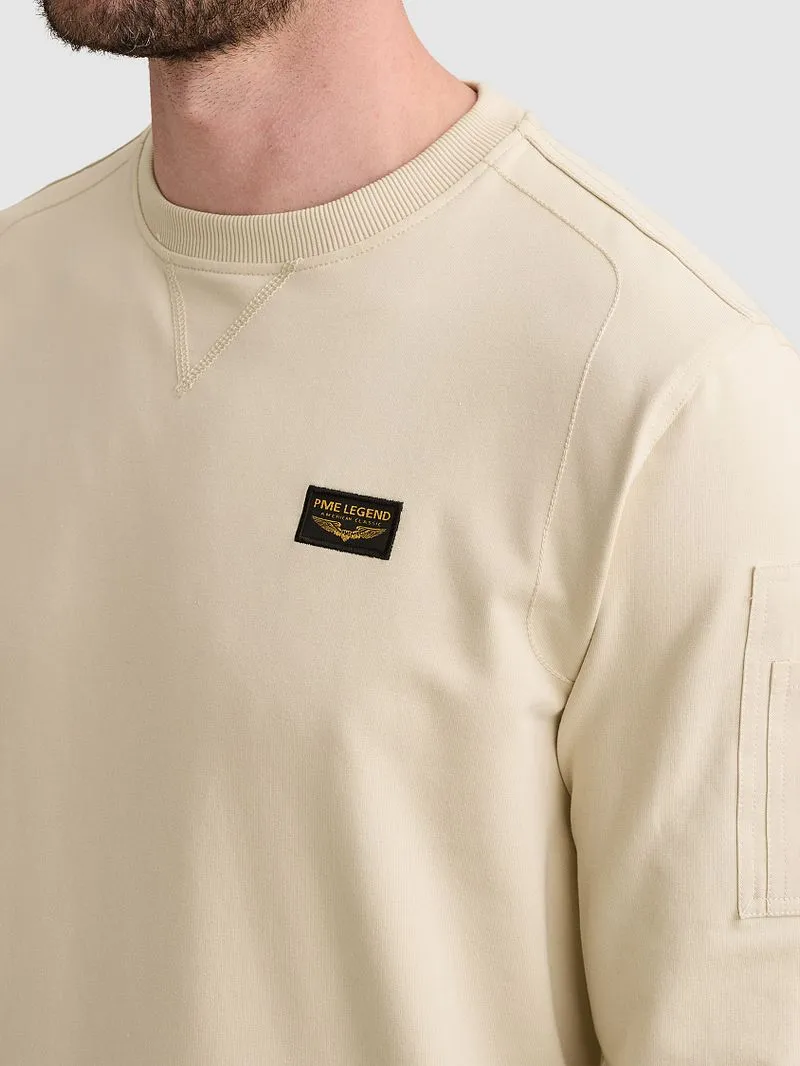 PME Legend PME Legend American Classic Pullover Bone White, Wollweiß, – Produktbild 3 von 5