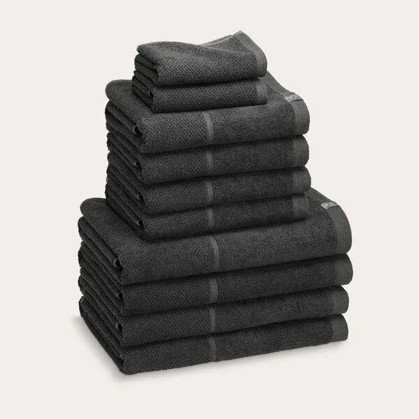 Kushel Towels Kushel Towels The Family Set - Handtuch SET aus Biobaumwolle und Holzfaser, Slate grey, – Produktbild 1 von 4