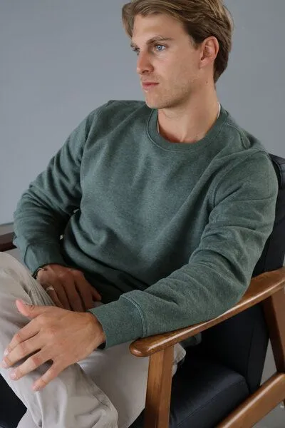 Kultgut Kultgut Pro Earth - Biofair - Supersoft Sweatshirtpullover / Meliert, Naturgrünmeliert, – Produktbild 2 von 4