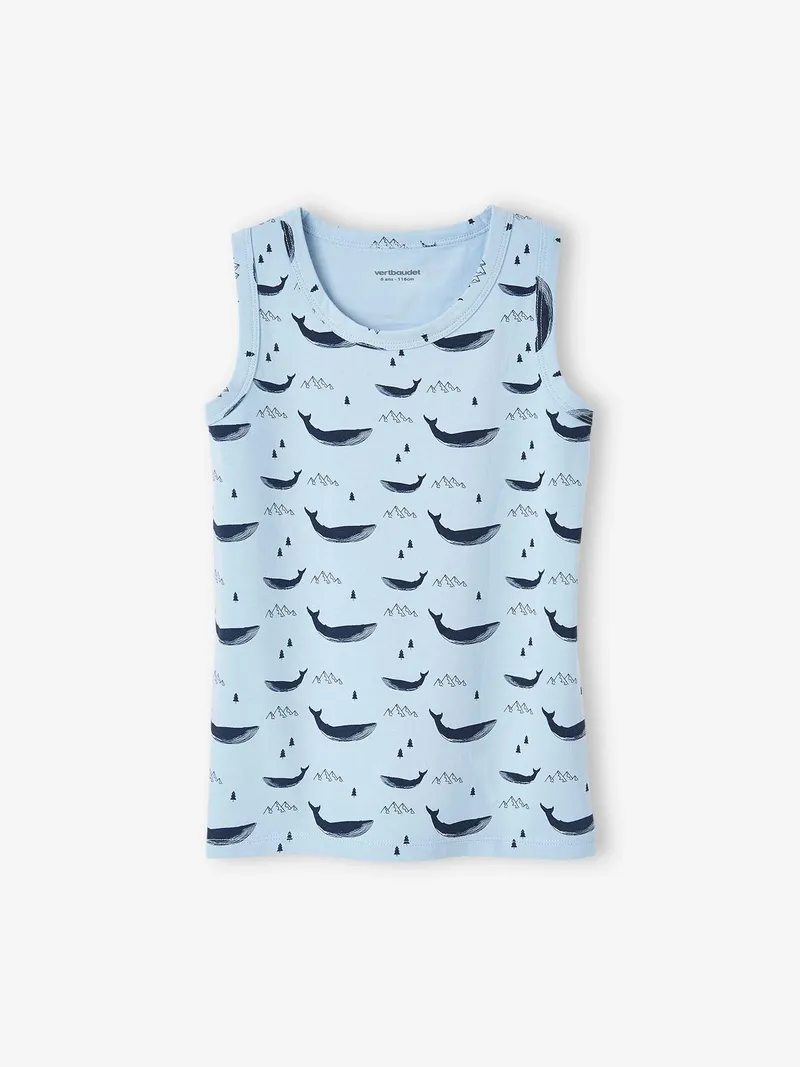 Vertbaudet 3er-Pack Jungen Unterhemden BASIC, Hellblau, – Produktbild 2 von 2