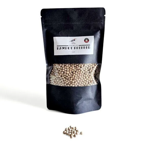 BAGHI BAGHI Kampot Pfeffer weiß ganz/ single origin Kambodscha – Produktbild 1 von 5