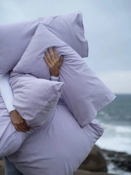 erlich textil erlich textil Cotton Select Flanell Kopfkissenbezug aus Bio-Baumwolle, made in Europe, Lavendel, – Produktbild 4 von 4