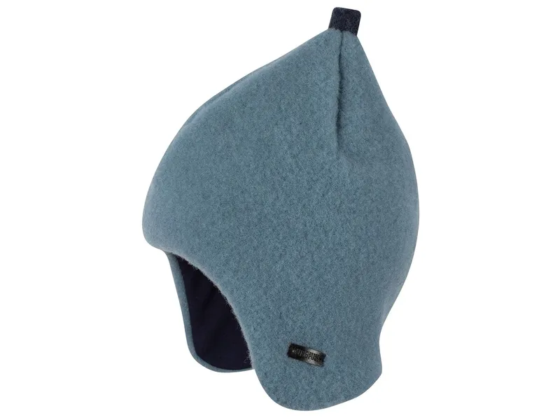 Pure pure by Bauer PURE PURE by Bauer Baby und Kindermütze mit Zipfel Bio-Merinowolle Fleece storm-blue Gr.53, Blau, – Produktbild 1 von 2
