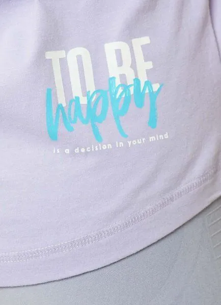 SPARKLES OF LIGHT SPARKLES OF LIGHT Boxy Shirt | HAPPINESS, Lila, – Produktbild 3 von 3