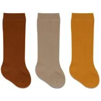 bistyle bistyle Baby-Socken Knielange Babysocken, 3er Pack ,zertifiziert, hoher Baumwollanteil – Produktbild 1 von 1