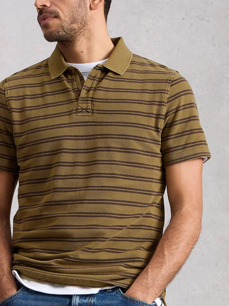 White Stuff Polohemd Utility - XL/R, Grün multi, – Produktbild 3 von 4