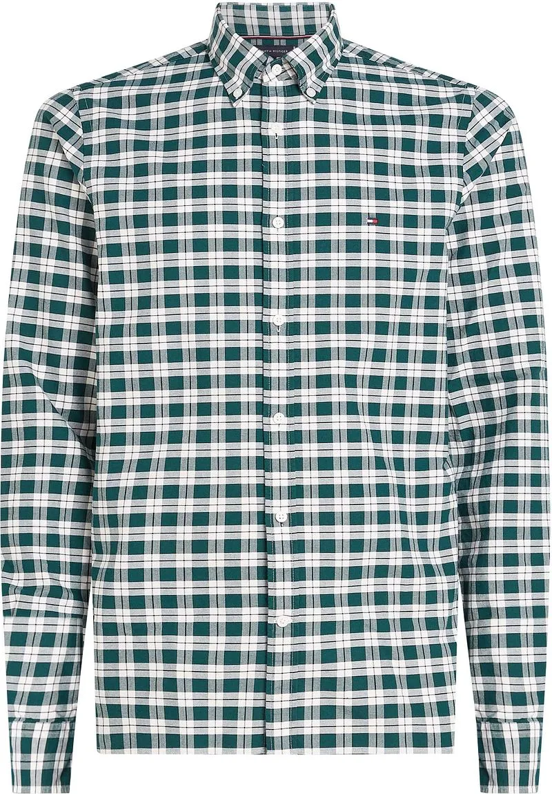 Tommy Hilfiger Tommy Hilfiger Oxford Hemd Karos Grün - Größe L, Grün, – Produktbild 2 von 4