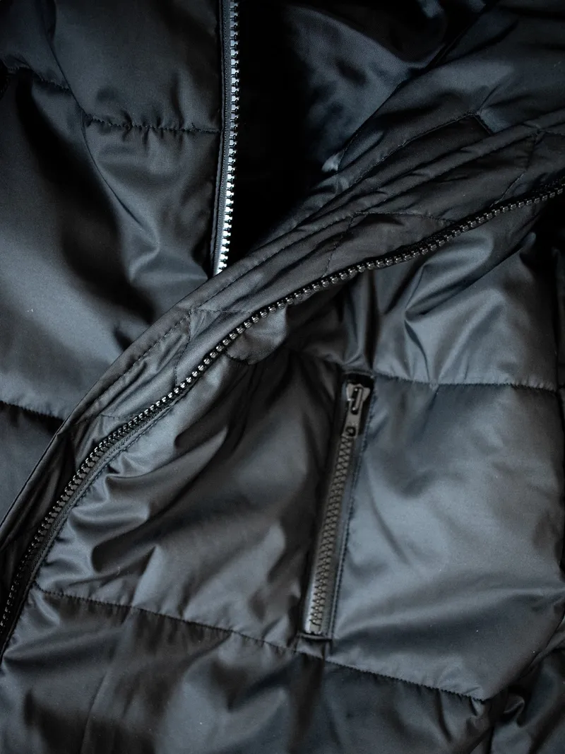 Will's Vegan Store Will's Vegan Store Damen vegan Langer Puffer Recycled Schwarz, Schwarz, – Produktbild 2 von 3