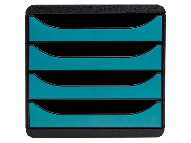 Exacompta Exacompta Schubladenbox "Skandi", DIN A4+, 4 Schubladen offen, pazifikblau – Produktbild 1 von 1
