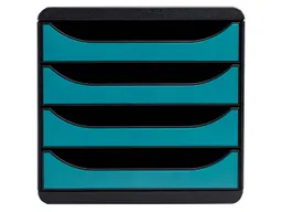 Exacompta Exacompta Schubladenbox "Skandi", DIN A4+, 4 Schubladen offen, pazifikblau – Produktbild 1 von 1